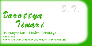 dorottya timari business card