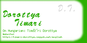 dorottya timari business card